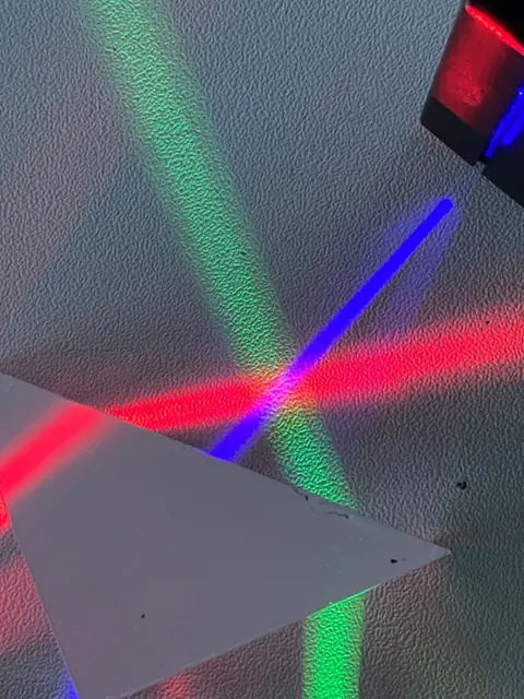 Bunte Laserstrahlen