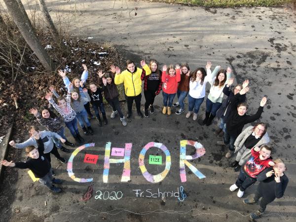 Chor - mit Kreide geschrieben