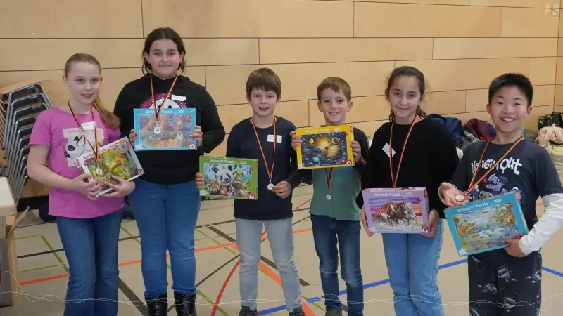 Die Sieger im Puzzle-Wettkampf