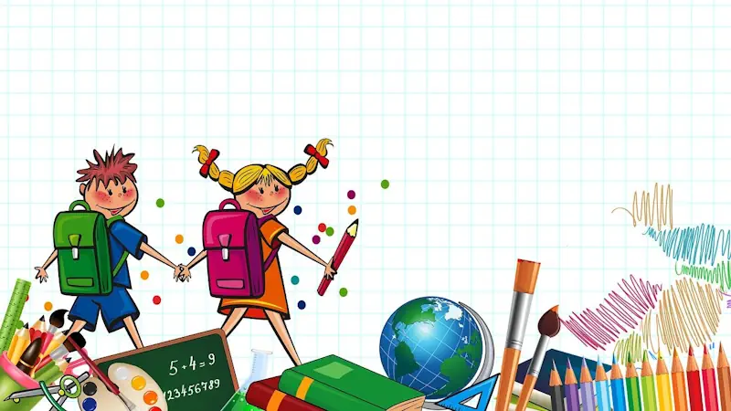 Kinder und Lernmaterial - Bildnachweis: Dorothe, Pixabay