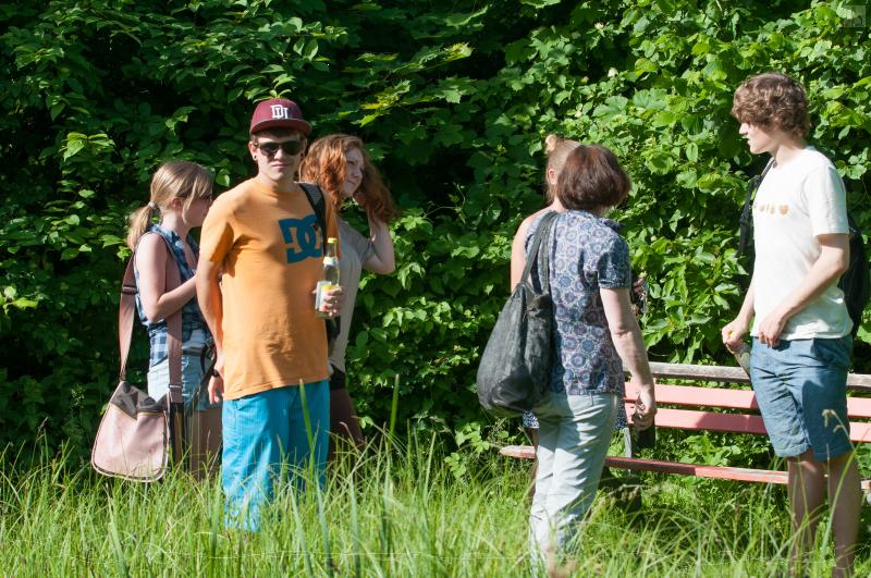 Menschen im Grnen