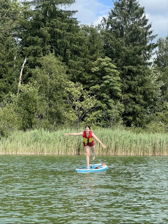 Beim Standup-Paddling