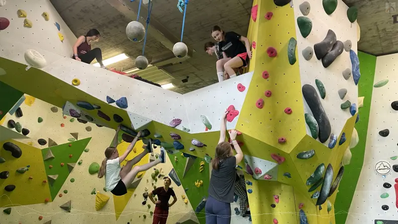 An der Boulderwand in Rottweil