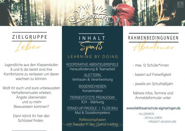 Flyer der Adventure AG (Teil 2)