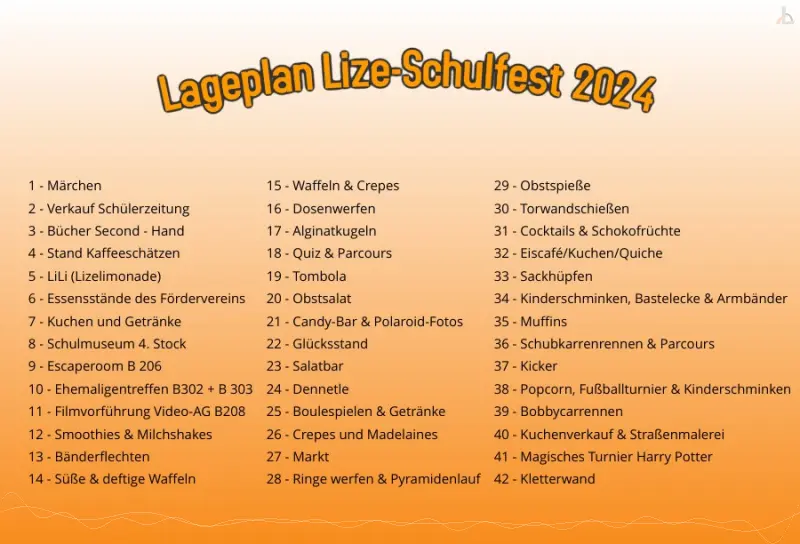 Stnde am Schulfest 2024