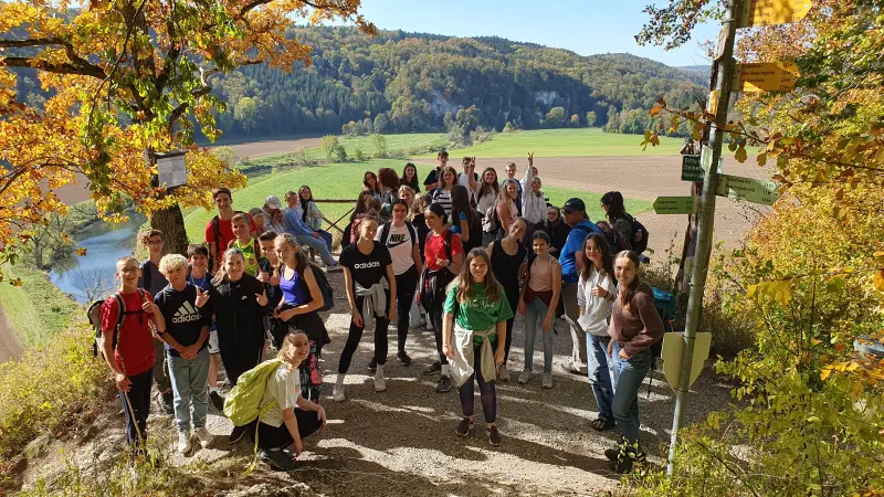 Schlergruppe am Inzigkofener Knzele