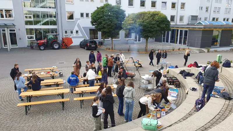 Grillen im Atrium