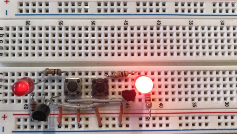 Flip-Flop auf Breadboard
