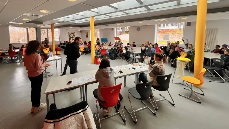 Beim Vorlesewettbewerb in der Lizeria