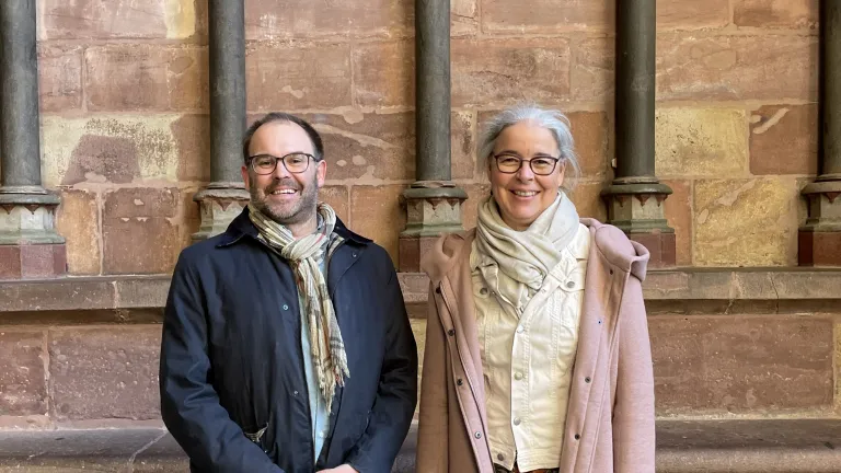 Schulleiter Herr Weber und Schulseelsorgerin Frau Zimmerer